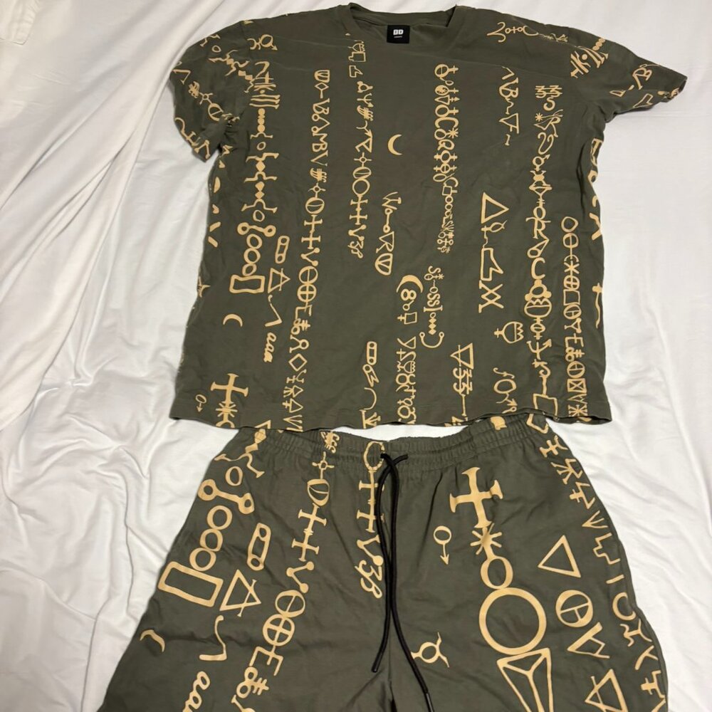 OD Toronto Shirt and Shorts set (Green, Size L)